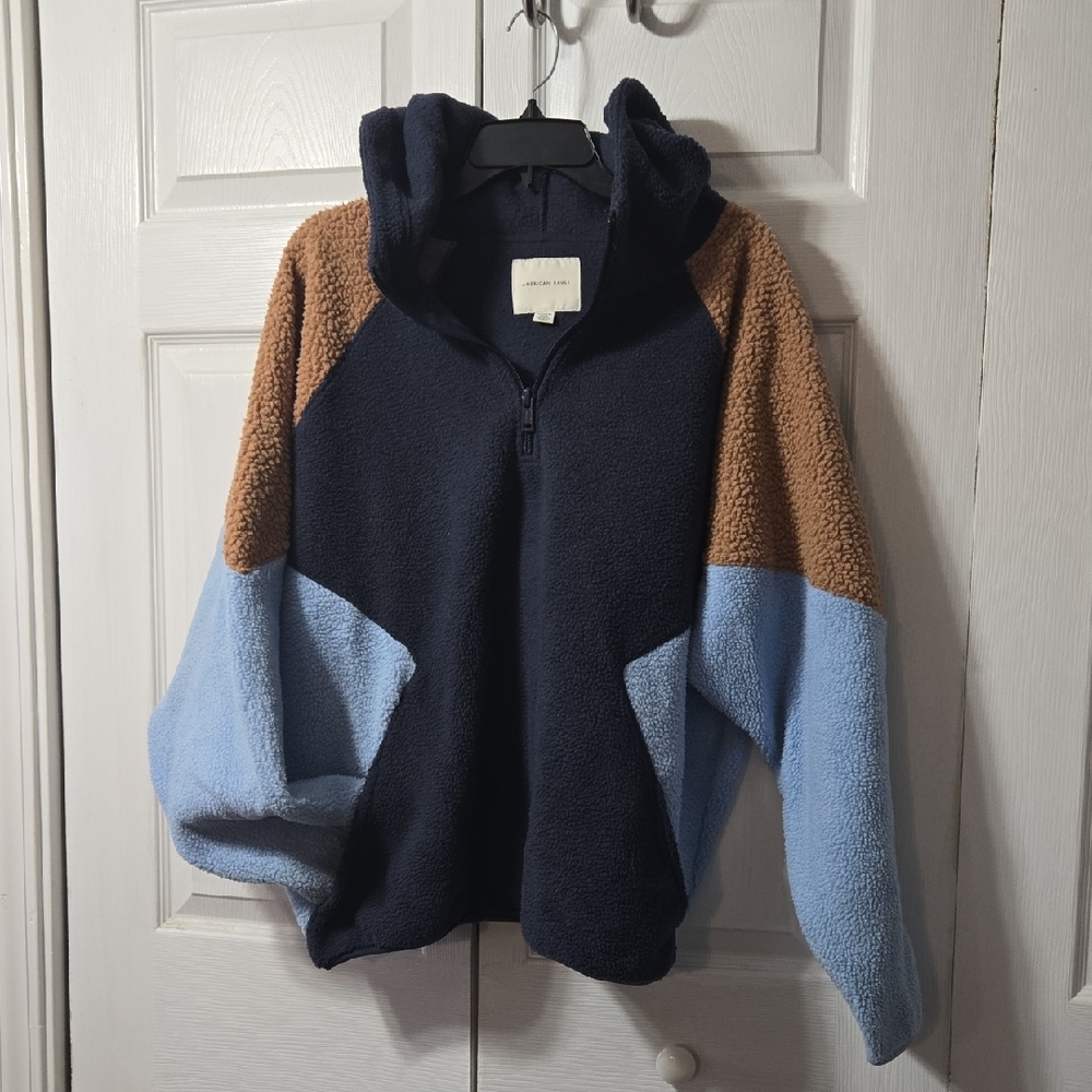 American Eagle Outfitters Navy and Light Blue Jacket